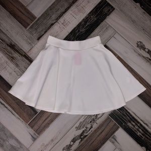 White skater skirt
